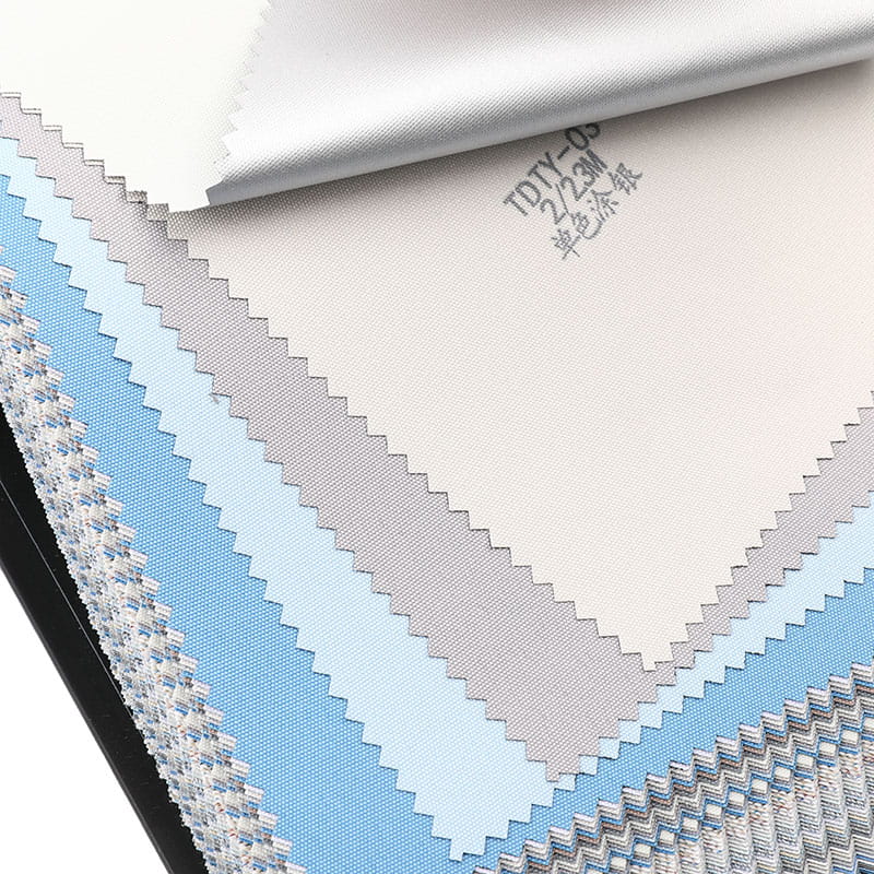 TDTY 200/230 سم طلاء فضي 100٪ قماش تعتيم رولر أعمى